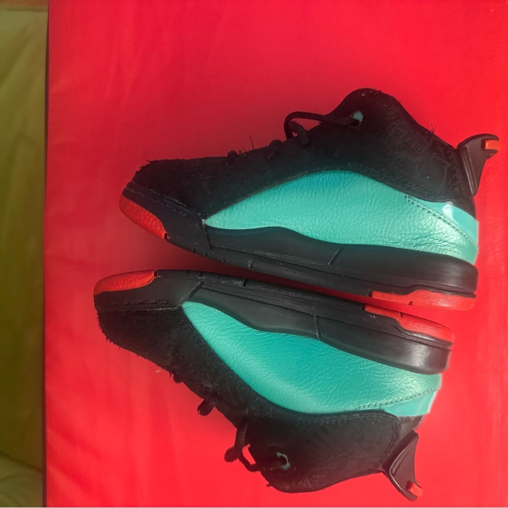 Kids Jordan Dub Zero Black and Teal